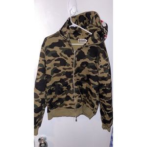 Bape camo zip up hoodie